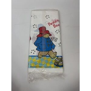 Vintage Paddington Bear Table Cover Plastic Tablecloth Tablecover 1998 54" x 96"